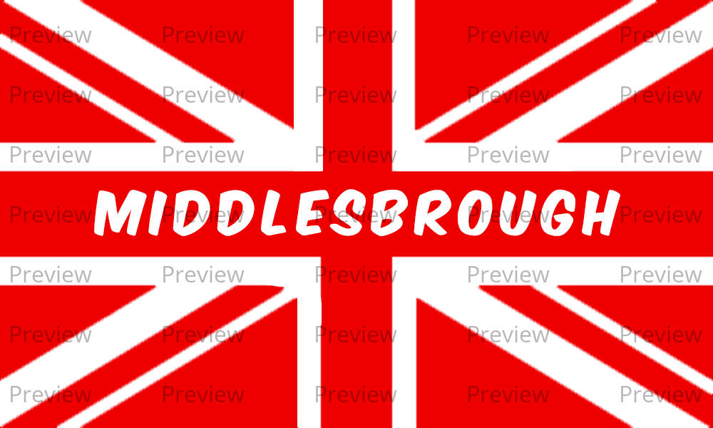 Middlesbrough Union Jack Stickers
