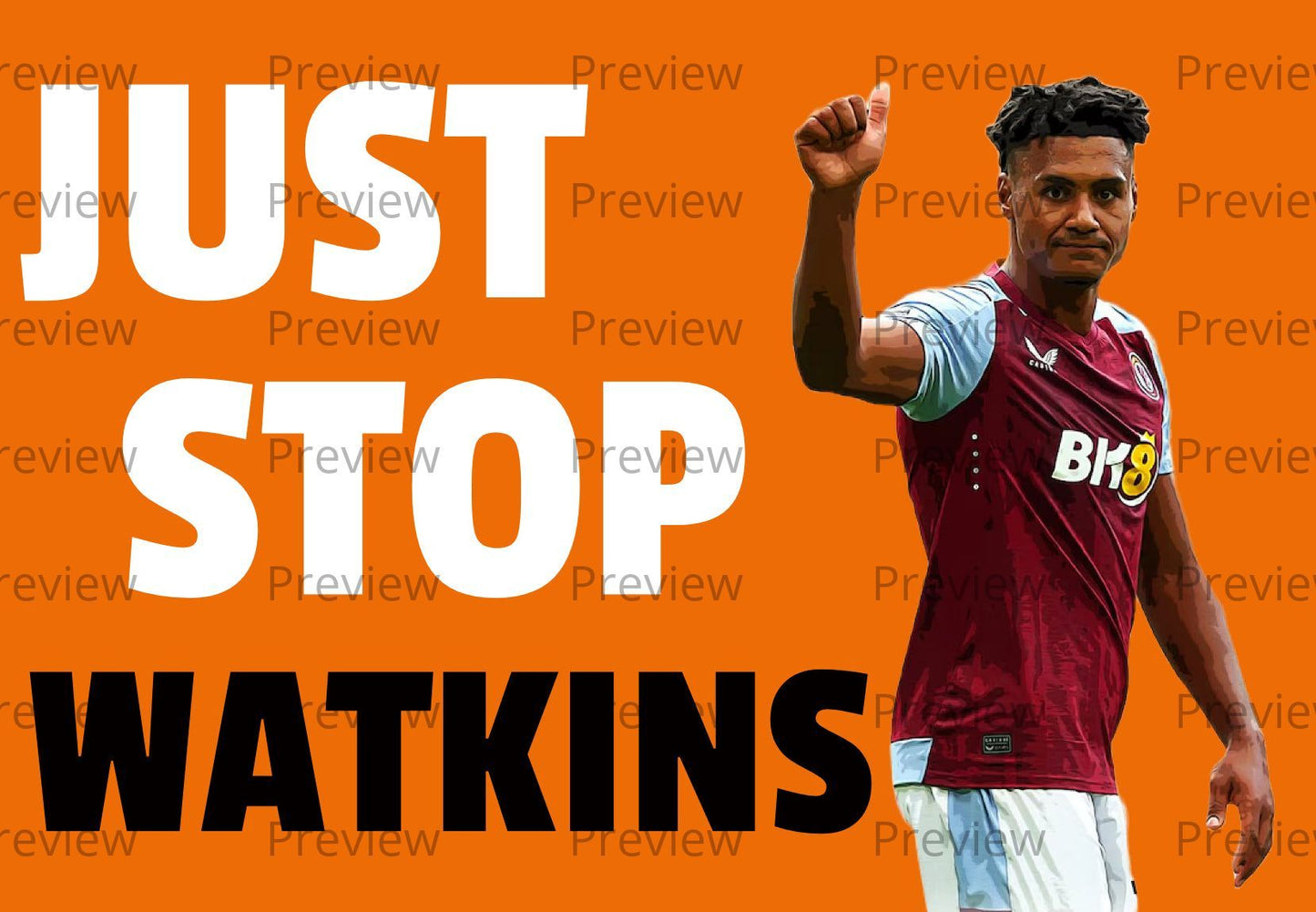 Aston Villa Just Stop Watkins Stickers
