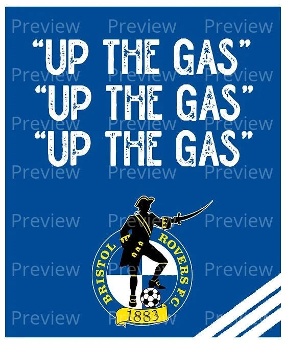 Bristol Rovers Up The Gas Stickers