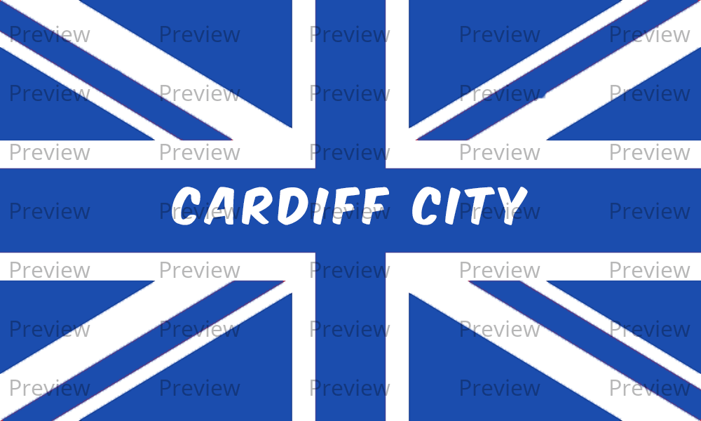 Cardiff City Union Jack Stickers