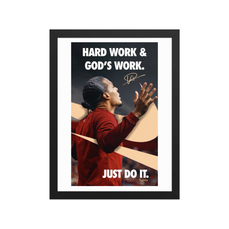 Virgil Van Dijk Quote A4 Poster