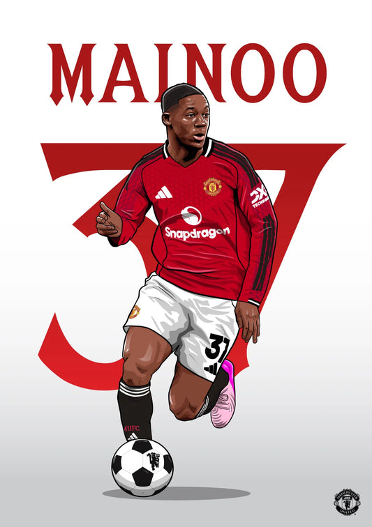 Man Utd - Mainoo 25/26 A4 Football Poster