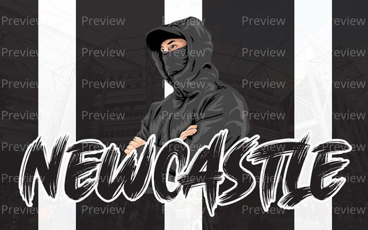 Newcastle Hooligan Style Stickers