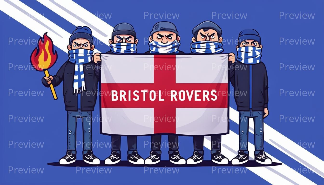 Bristol Rovers Hooligan Stickers