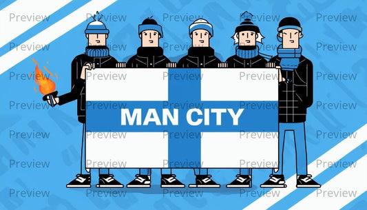 Man City Hooligan Sticker