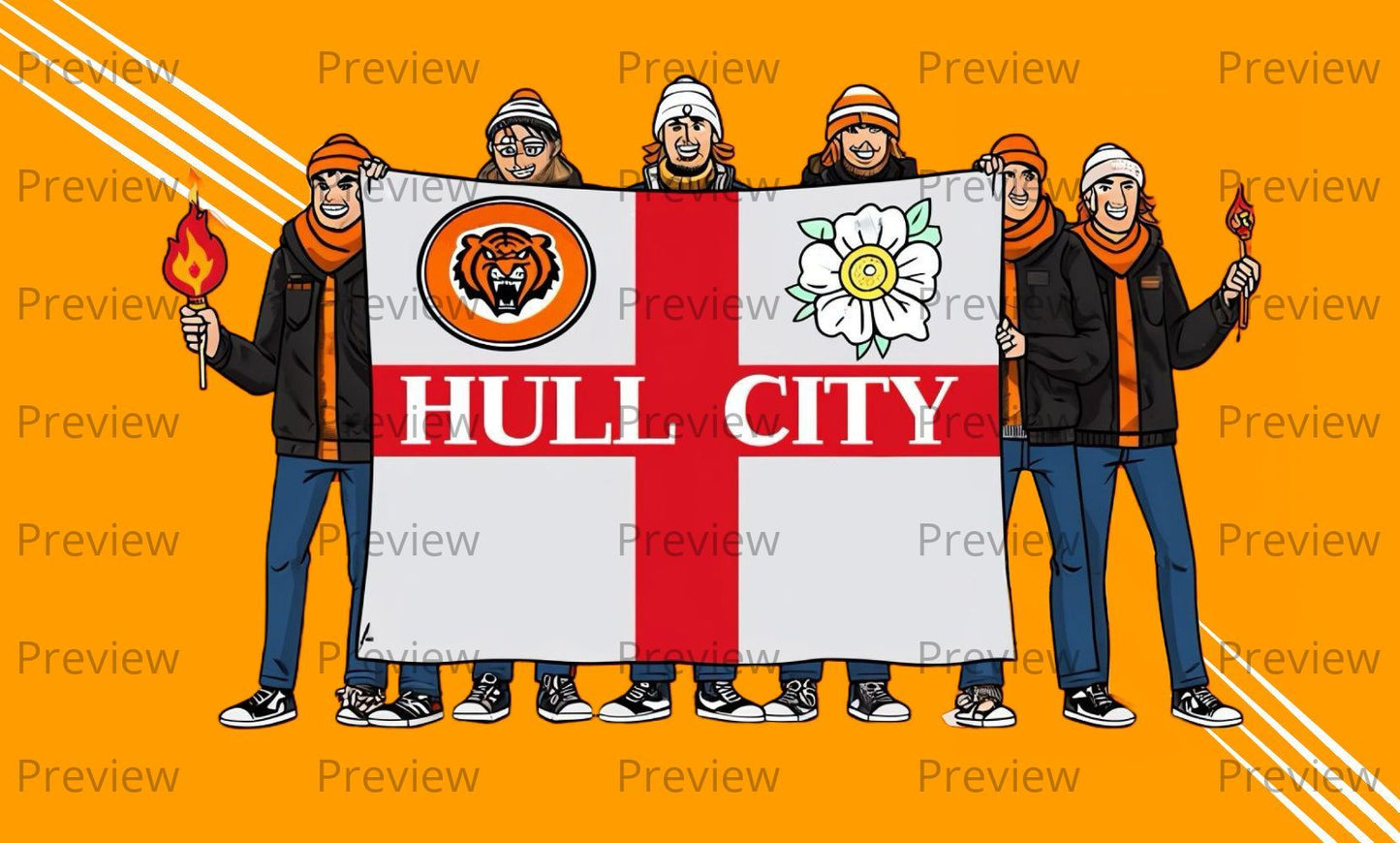 Hull City Hooligan Stickers