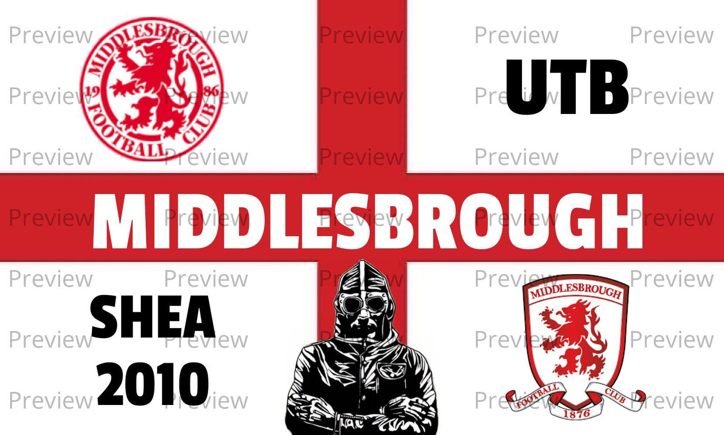 Middlesbrough England Stickers