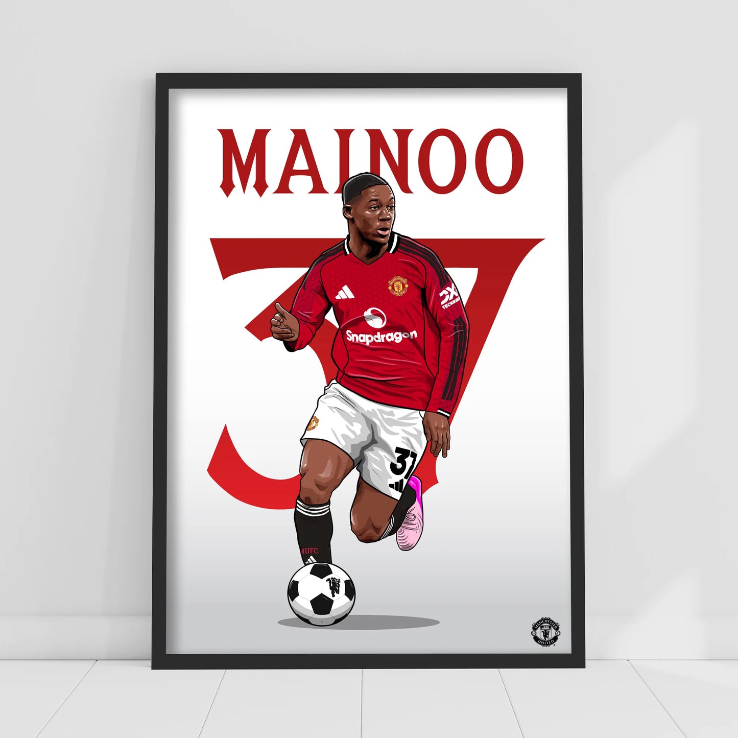 Man Utd - Mainoo 25/26 A4 Football Poster
