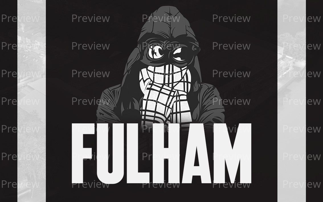 Fulham Holligan Style Stickers