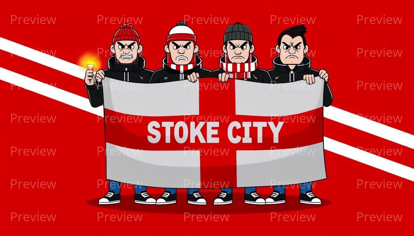 Stoke City Hooligan Stickers