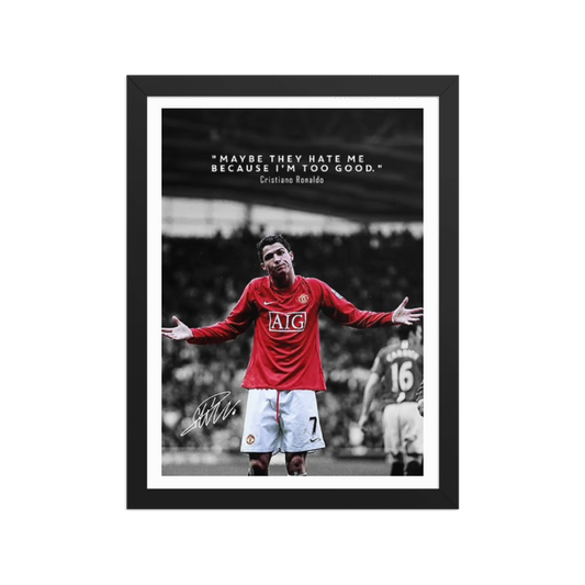 Cristiano Ronaldo Inspirational Quote Poster